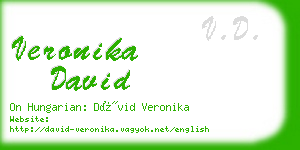 veronika david business card